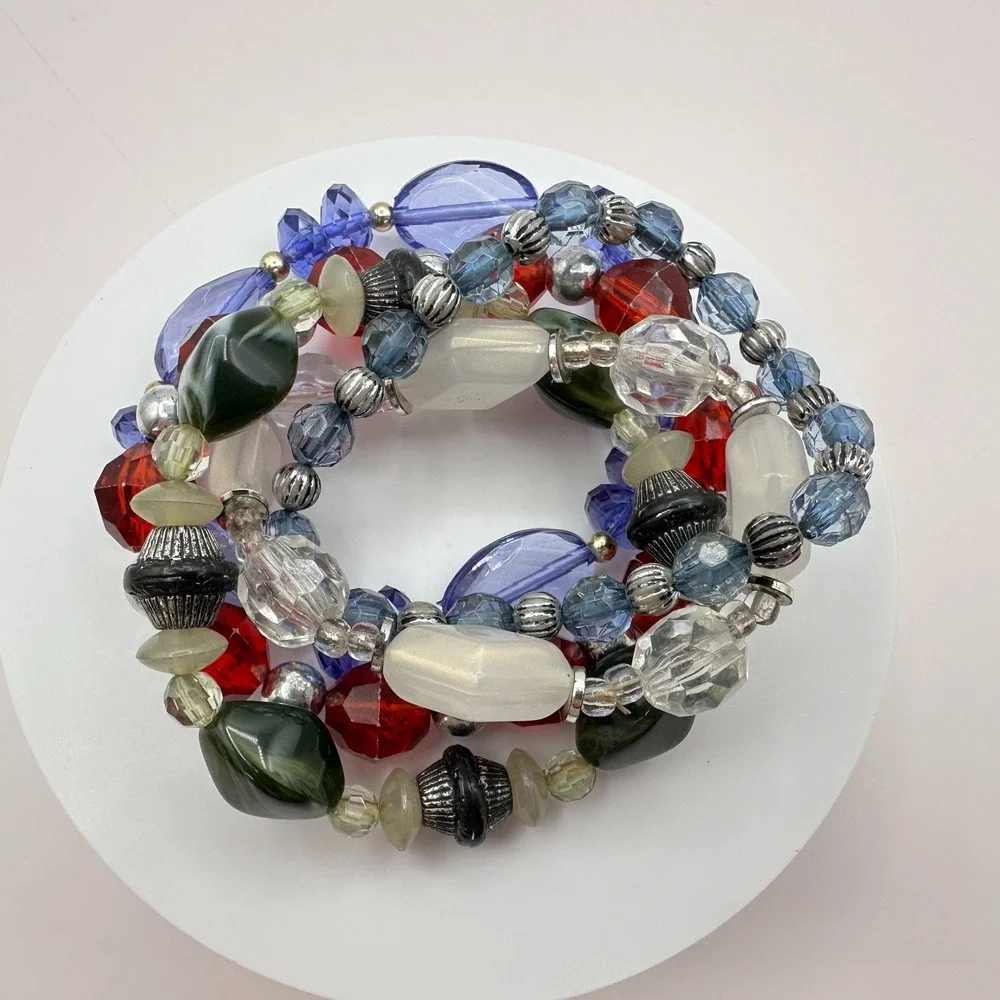Vintage Y2K Beaded Bracelets Set Boho Statement Women's Classic Fashion Jewelry